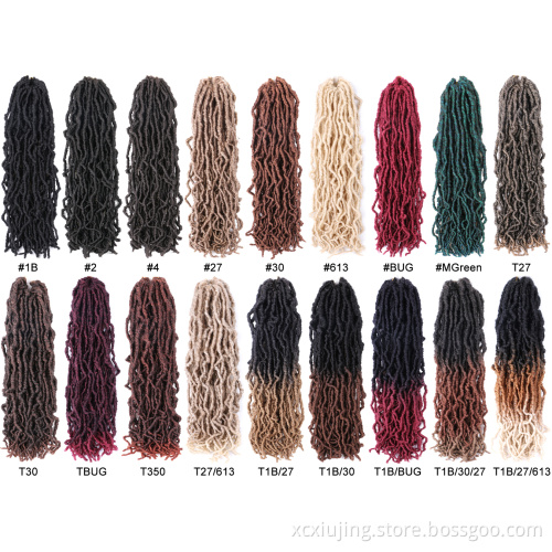 Wholesale  REINE 14" 36" 18 Inch Crochet Ombre 24 Inches  Locs Hair Faux Locs Synthetic Hair Extension Crochet Braiding Hair
